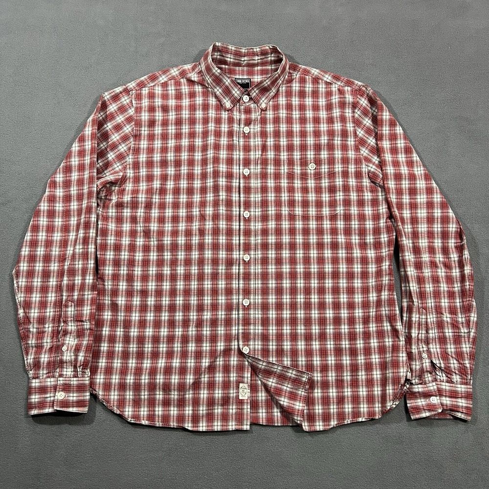Todd Snyder Shirt Men XL Red White Plaid Outdoor Lightweight Button Down Preppy - Picture 2 of 10